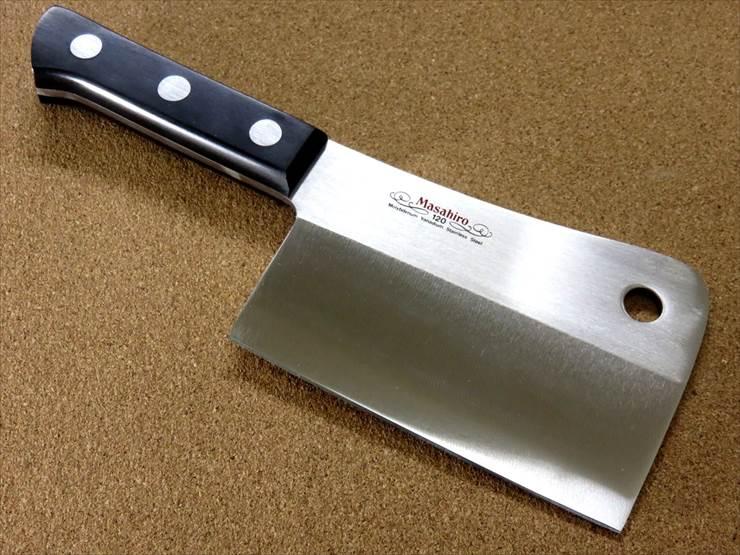 Buy Seki Cutlery Chopper Knife 14cm (140mm) Masahiro MV Black Plywood  MBS-26 Molybdenum Vanadium Laminated Reinforced Wood Handle Double-edged  knife for chopping large pieces of meat along with the bone like a