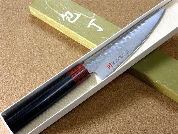 Iseya VG10 33 Layer Damascus Hammered Santoku Japanese Chef Knife