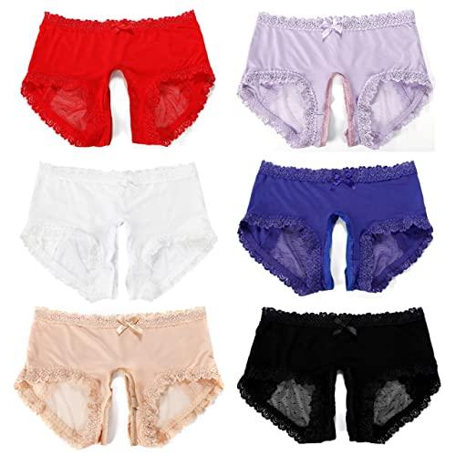 FULL CHECK Open Crotch Panties with Perforated Panties, Crotch