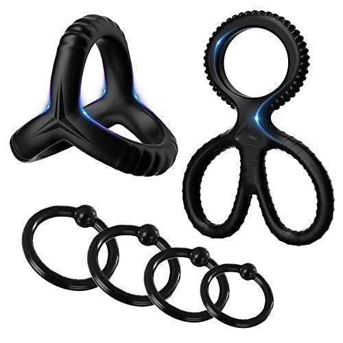 Buy Penis Ring, Silicone Cock Ring, Penis, Men, 6 Piece Set, Cock Ring,  Easy to Wear, Restraint, SM, Easy to Put on and Take off, Suitable for  Everyday Wear from Japan 