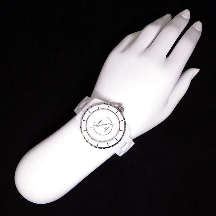 CHANEL 腕時計 J12 ホワイトファントム H3443 ホワイト文字盤 10周年記念モデル 世界2000本限定 SS ホワイト セラミック 白  自動巻き