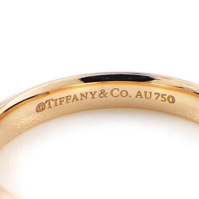 ティファニー Tiffany & Co. リング チャールズ セッティング サテン フィニッシュ クラシック 3mm幅 1ダイヤ スクエア バゲットカット ダイヤモンド K18PG 11.5号