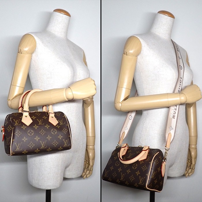 LOUIS VUITTON Speedy Bandoulière 20 M46222 Beige Monogram Canvas