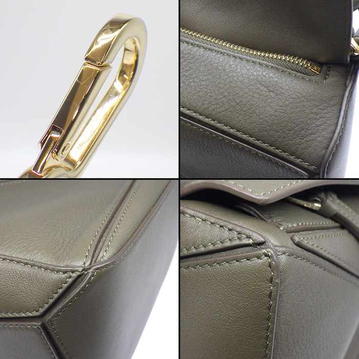 LOEWE Puzzle Bag Small A510P60X41 Dark Khaki Green Classic Calf