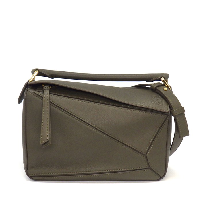 LOEWE Puzzle Bag Small A510P60X41 Dark Khaki Green Classic Calf