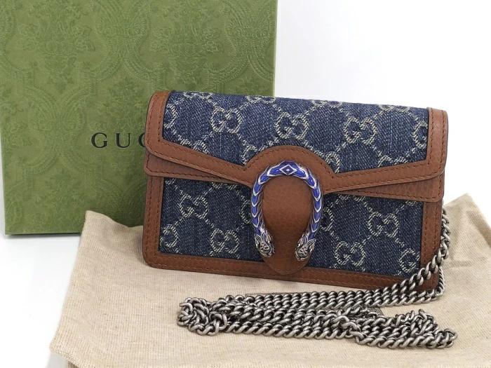 Gucci Dionysus Blue Denim Super Mini Shoulder Bag 476432