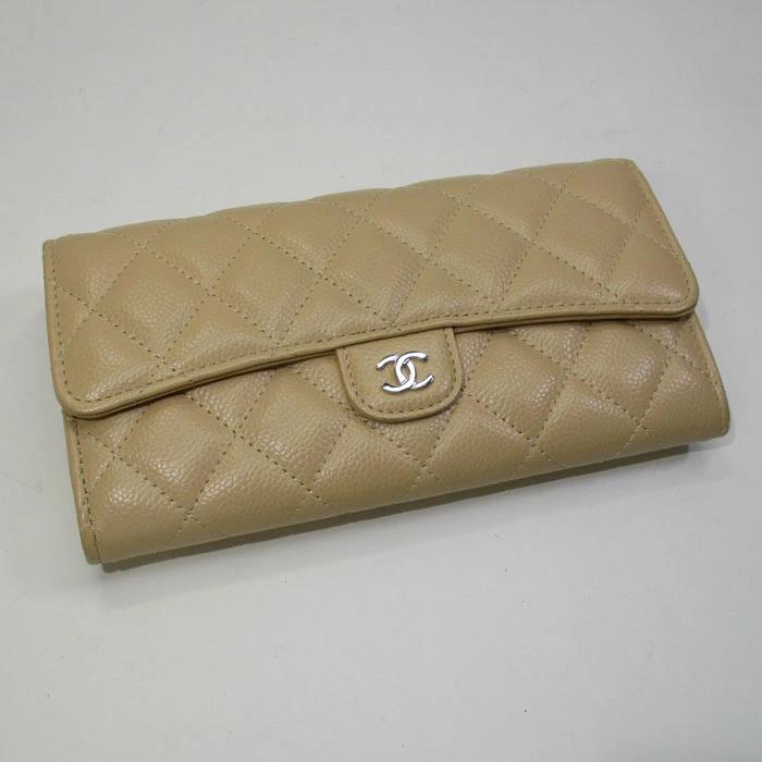Buy [Used] CHANEL bi-fold long wallet Matelasse heremark caviar skin beige  A80758 from Japan - Buy authentic Plus exclusive items from Japan
