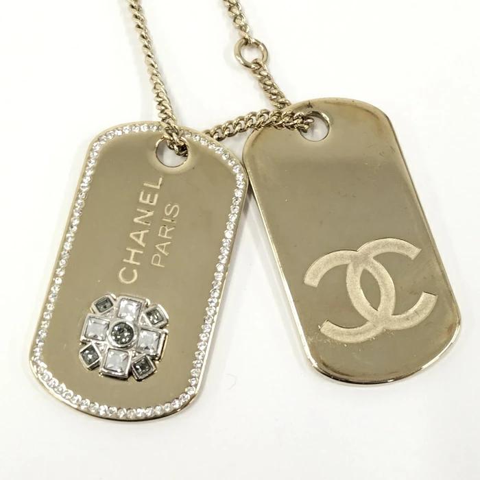 Buy [Used] CHANEL Necklace Dog Tag Coco Mark Plated Gold B20P from Japan -  Buy authentic Plus exclusive items from Japan