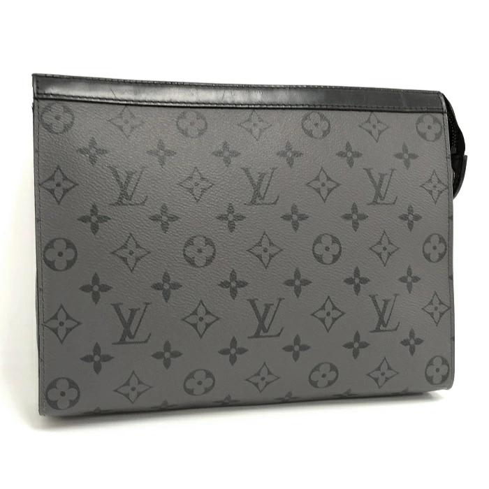 Monogram Clutch Bag Men and Women All Appropriate Real Leather