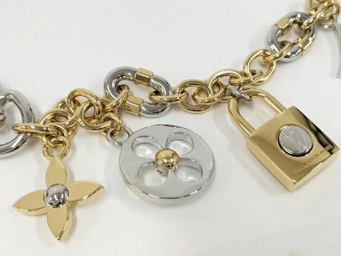 Buy [Used] LOUIS VUITTON Charm Chain LV Padlock Gold Silver M00538