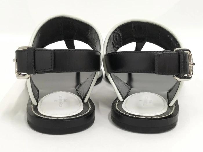 Buy [Used] LOUIS VUITTON Sandals Monogram Leather Brown White 37 1
