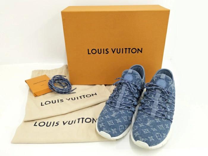 Louis Vuitton Denim Monogram Fastlane Sneakers - Blue Sneakers