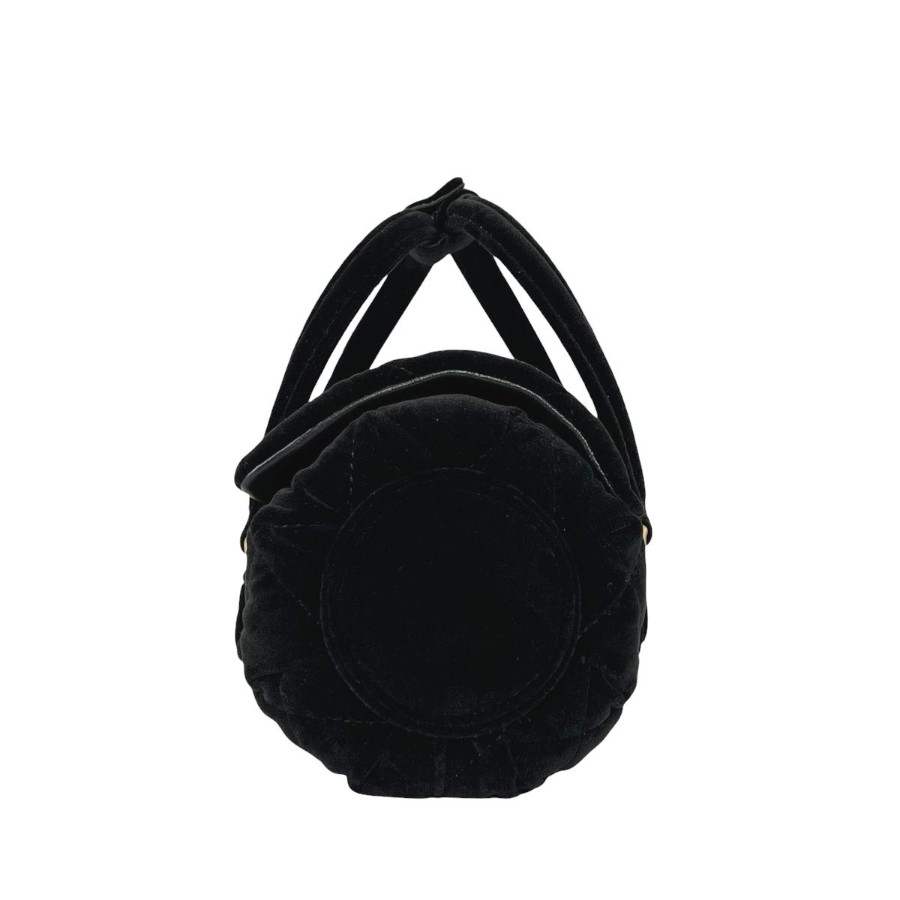 Used] CHANEL Matelassé Mini Bowling Bag Velvet 2024 VIP Limited