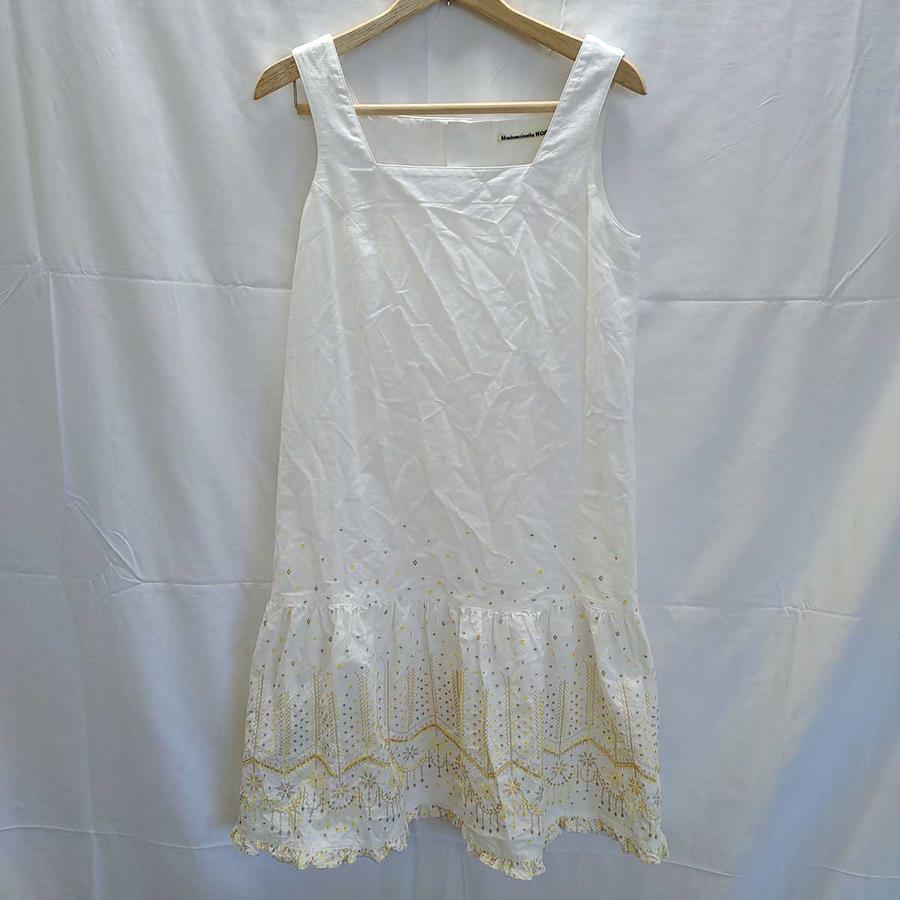 Mademoiselle NONNON Sleeveless Dress White D0313FA Cotton Mademoiselle  NONNON Women's 45334