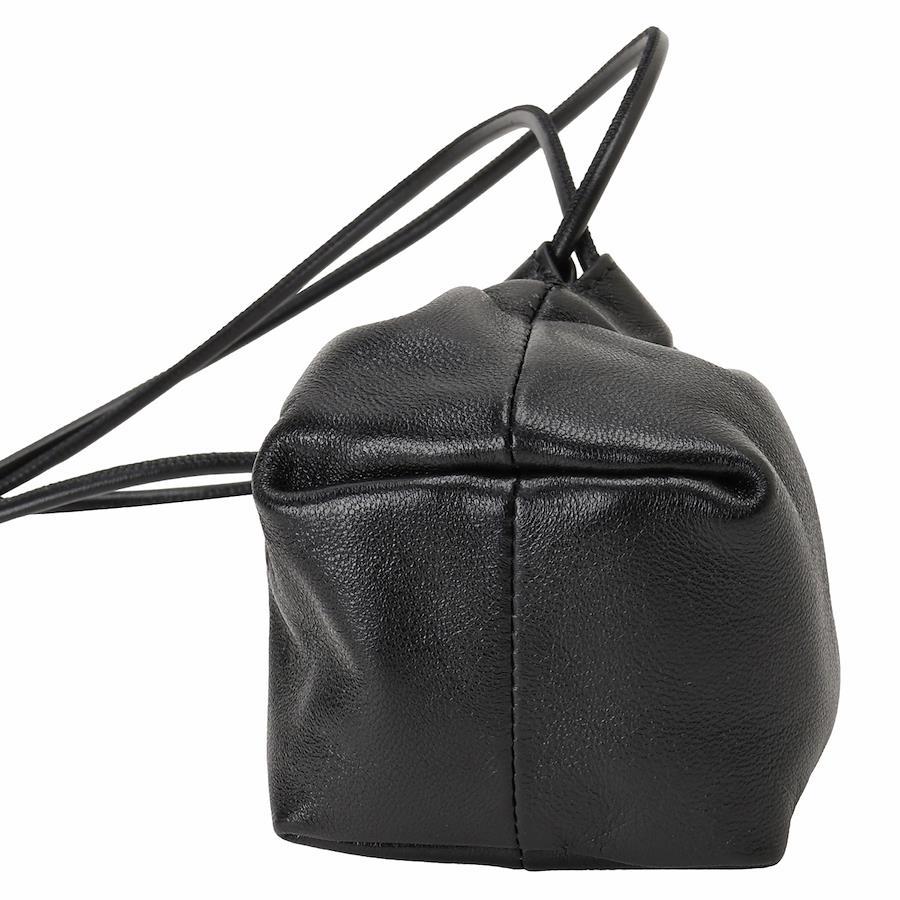 JIL SANDER J55WG0002 P4846 001 Dumpling Drawstring Shoulder Bag Mini  Crossbody Black Ladies Unisex DUMPLNG MINI