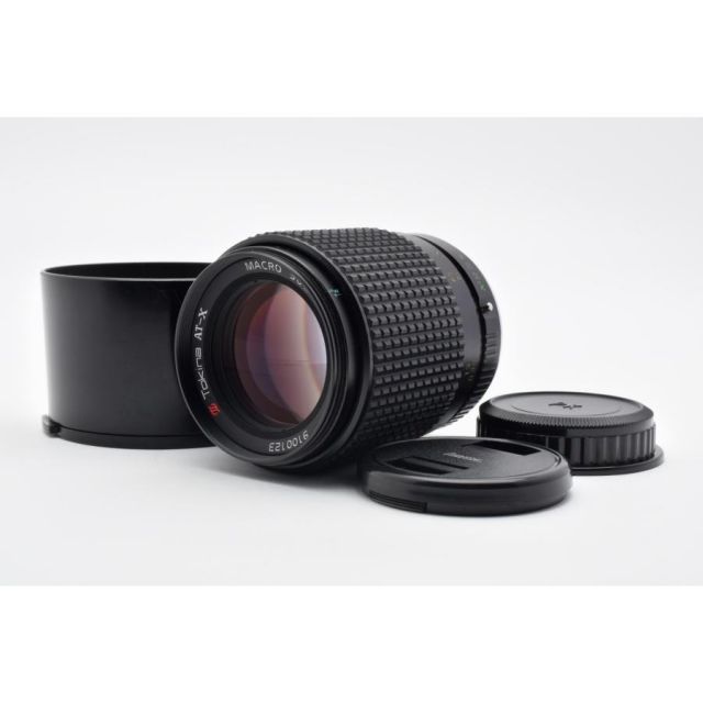 Tokina AT-X 90mm f/2.5 Macro MF Lens Pentax K Mount [Near Mint] SH-554 With Lens Hood Front and Rear Caps