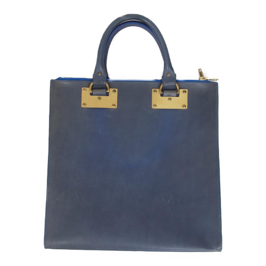 SOPHIE HULME 2WAY Leather Tote Shoulder Bag Blue [Used]