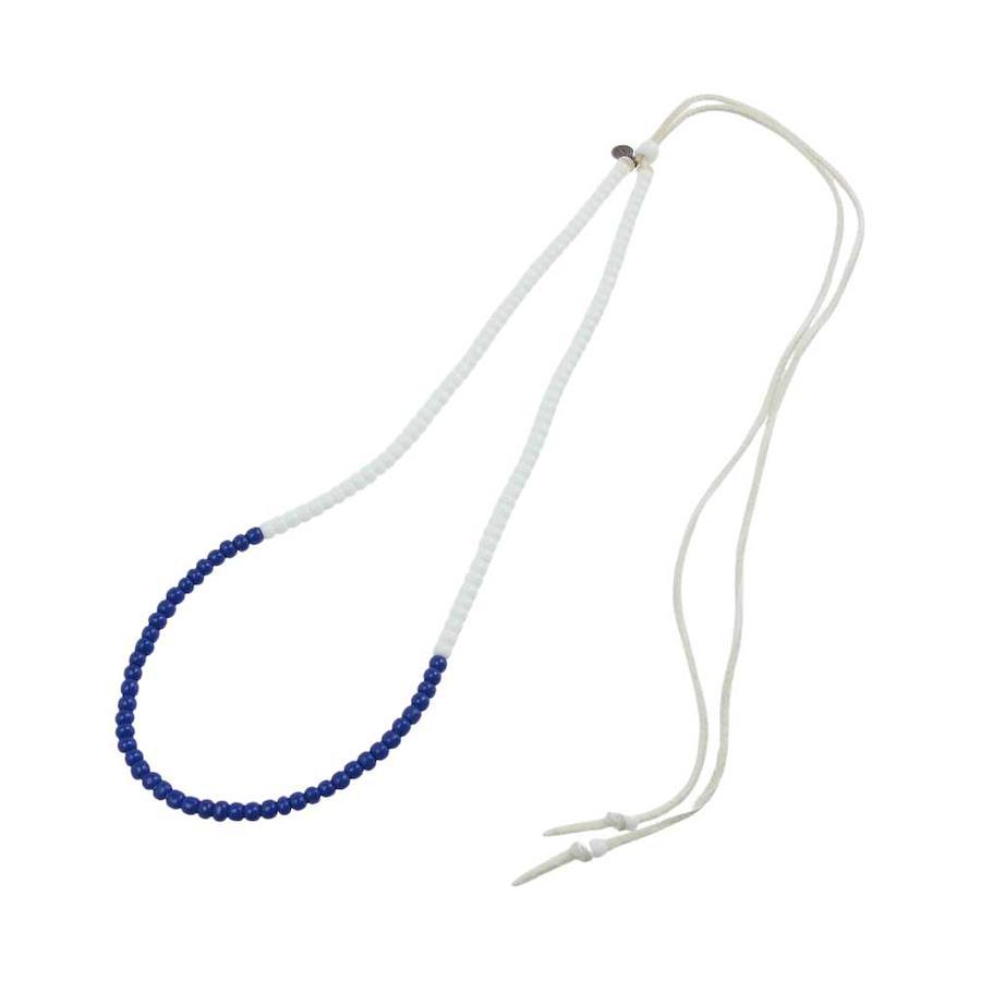 Buy uniform experiment BEADS NECKLACE beads necklace white blue