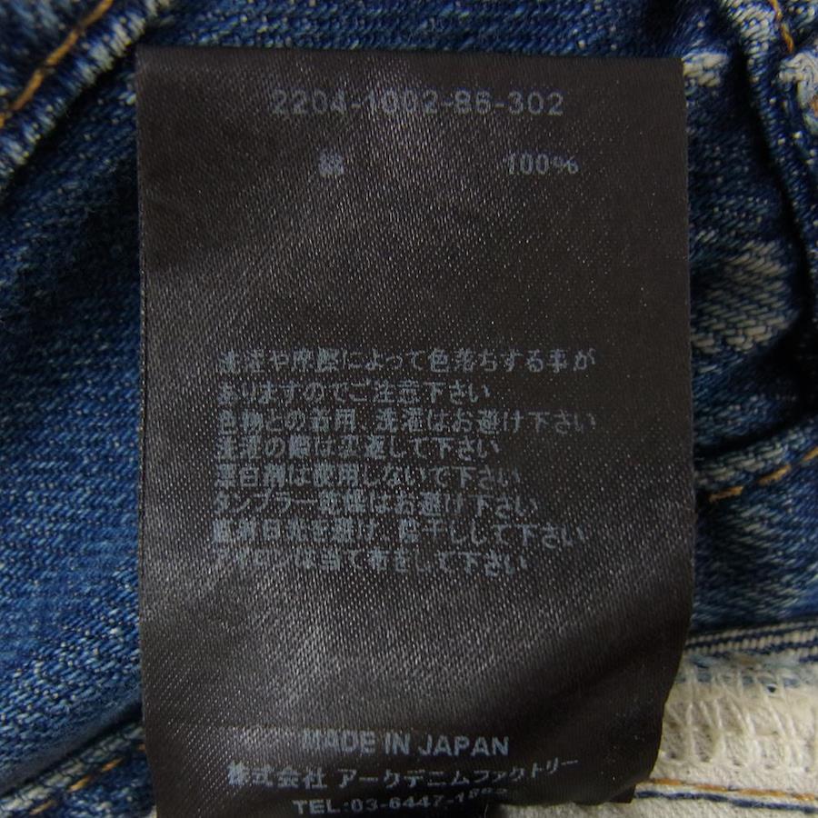 MINEDENIM Main Denim 2204-1002-86-302 L.Straight 5pocket Bleach Washed 5  Pocket Denim Pants 30 [New and Old] [Unused] [Used]