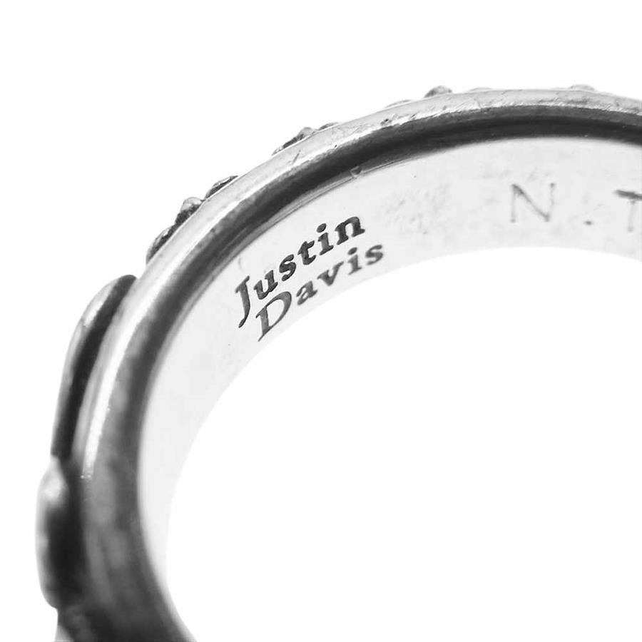 Justin Davis Justin Davis DIVINE BLISS Crown Cross Flare Ring Silver Type  No. 9 [Used]