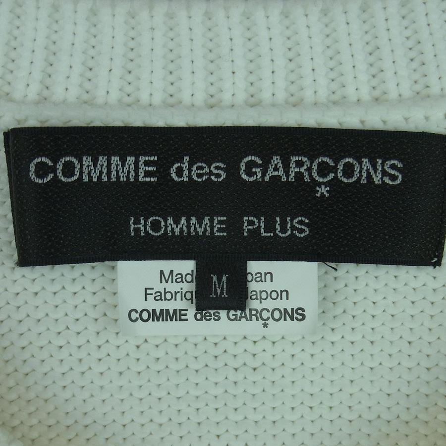 COMME des GARCONS HOMME PLUS コムデギャルソンオムプリュス 22SS PI-N006 AD2021 フラワー刺繍  クルーネック ニット ベスト ホワイト系 M【中古】