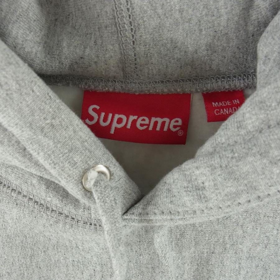 Supreme Swarovski Box Logo Hooded Sweatshirt Grey
