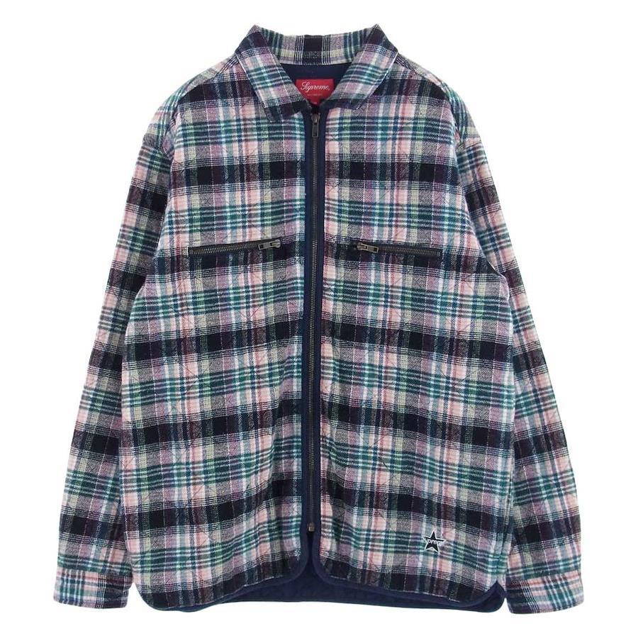 Buy Supreme Supreme 19AW Quilted Plaid Zip Up Shirt check zip