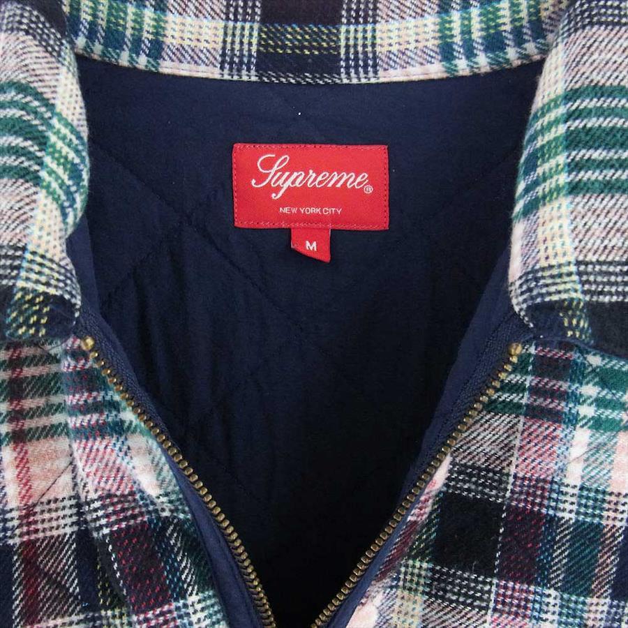 Supreme Supreme 19AW Quilted Plaid Zip Up Shirt check zip quilting jacket  blouson multicolor system M [used]