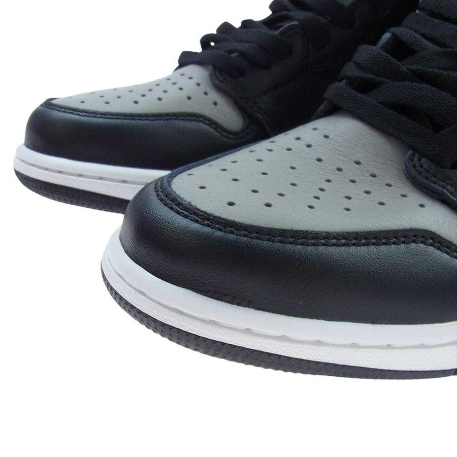 NIKE AIR JORDAN Nike Jordan 555088-013 1 RETRO 2018 HIGH OG SHADOW retro  high shadow sneakers black system gray system 28.5cm [new old article]
