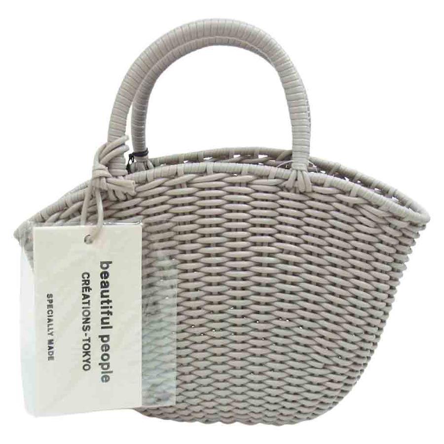 beautiful people beautiful people TUBE KNITTING BASKET S tube knit basket  bag gray F [new and old] [unused] [used]