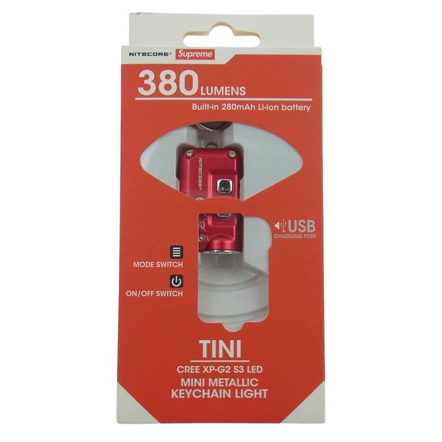 Supreme Supreme 17AW x NITECORE Nightcore TINI KEYCHAIN LIGHT LED Light  Keychain Red [New and Old] [Unused] [Used]