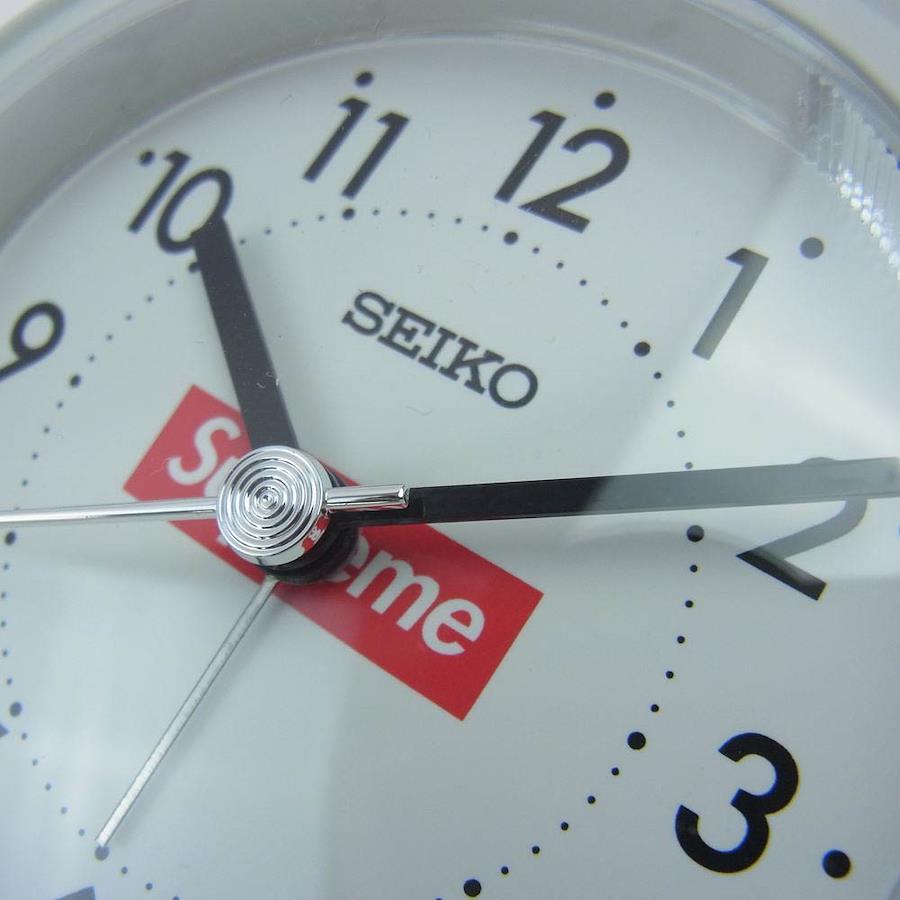 Supreme Supreme 22AW watch Seiko Alarm Clock White Seiko alarm clock table  clock white system