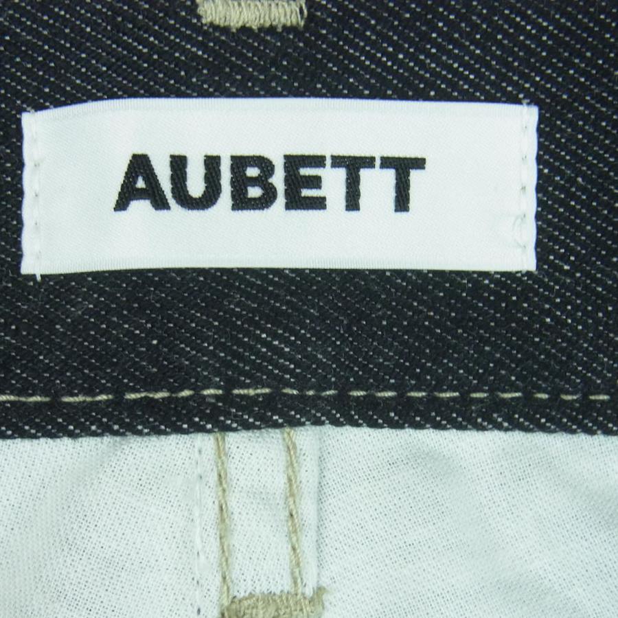 オーベット AUBETT 23SS 23-01-016 エバーリジット ムラ糸 7ポケット デニム パンツ ブラック系 CHARCOAL BLACK  4【新古品】【未使用】【中古】