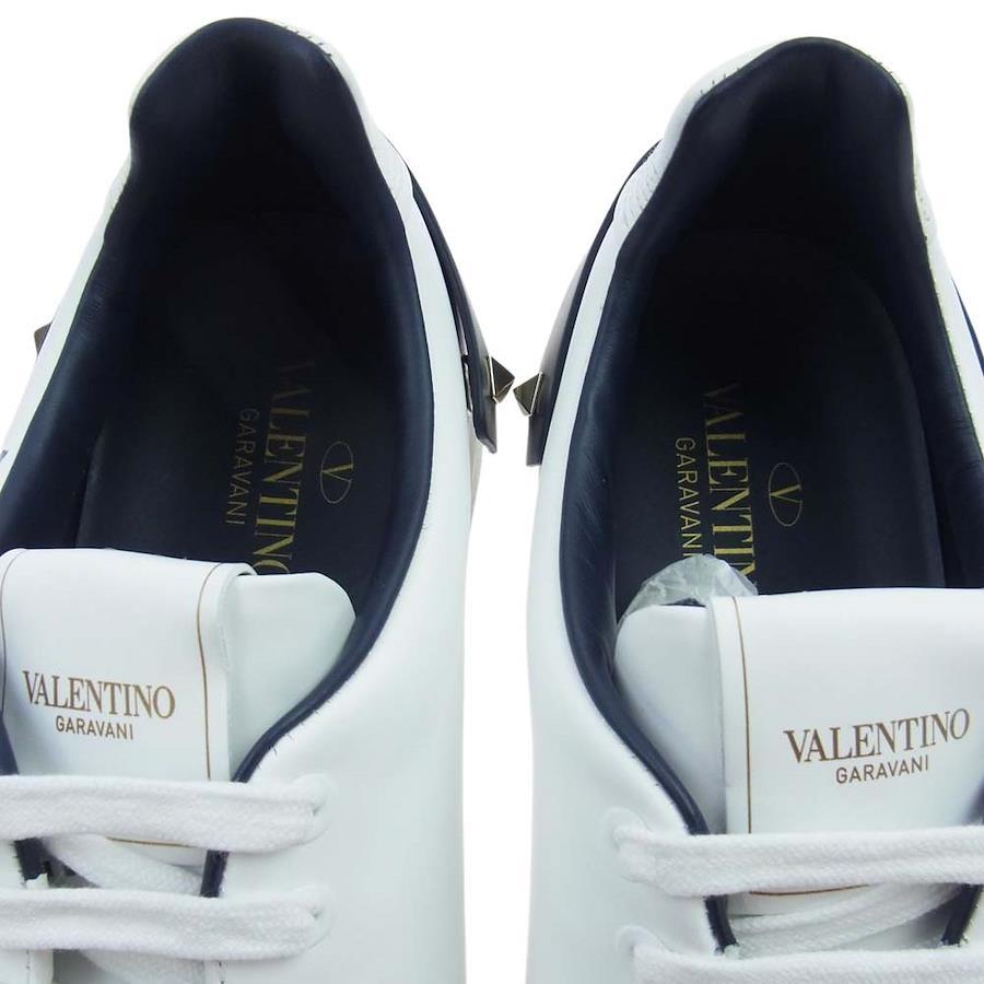 VALENTINO TY2S0C04 Garavani BACKNET Backnet Studded Leather Sneakers White  EU40 [New] [Unused] [Used]