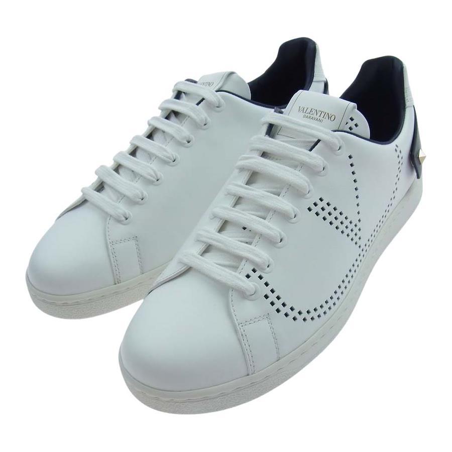 VALENTINO TY2S0C04 Garavani BACKNET Backnet Studded Leather Sneakers White  EU40 [New] [Unused] [Used]