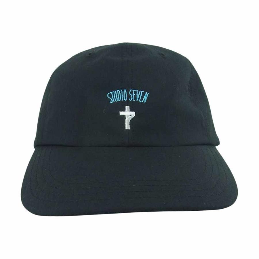 Studio Seven 70864738 7cross EMB 6P Cap Cap Made in Japan Black