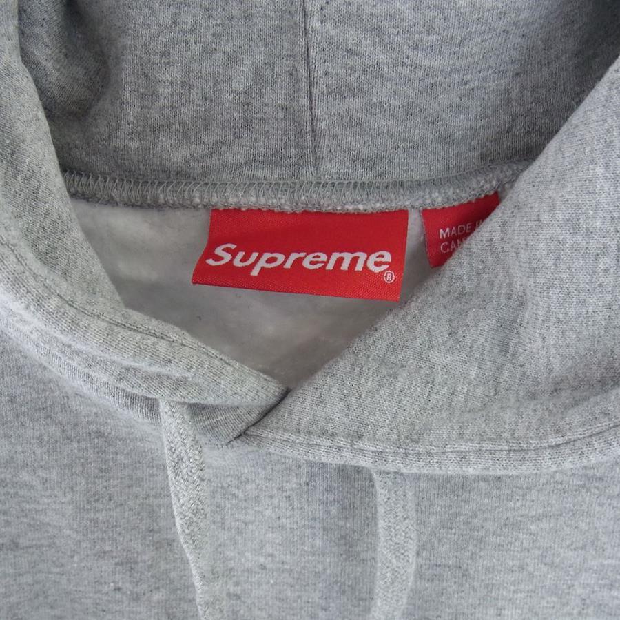 Supreme 22SS enamel small box hooded sweatshirt enamel small box logo  sweatshirt hoodie gray L [New] [Unused] [Used]