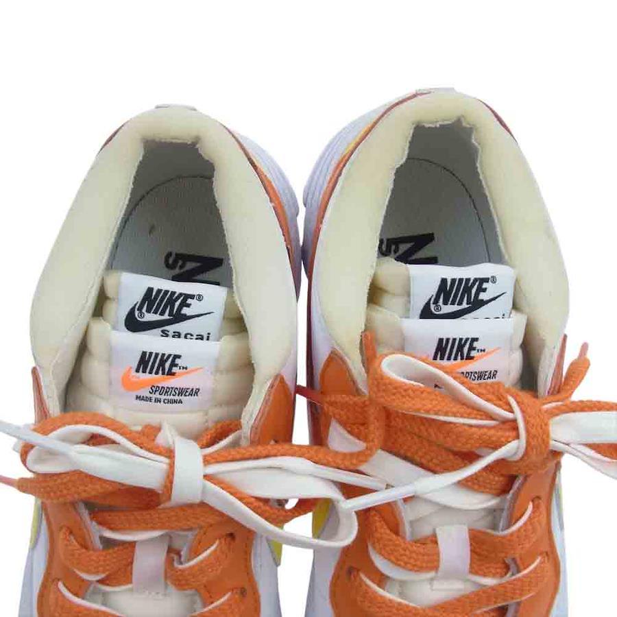 NIKE DD1877-100 × SACAI BLAZER LOW MAGMA ORANGE Blazer Low Magma Orange  Sneakers White 27.5cm [Used]