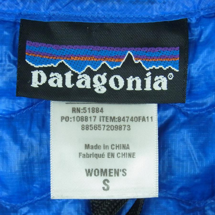 S肩幅patagonia パタゴニア 11AW 84740FA11 ウルトラライト ダウン シャツ プルオーバー ジャケット ブルー系 S