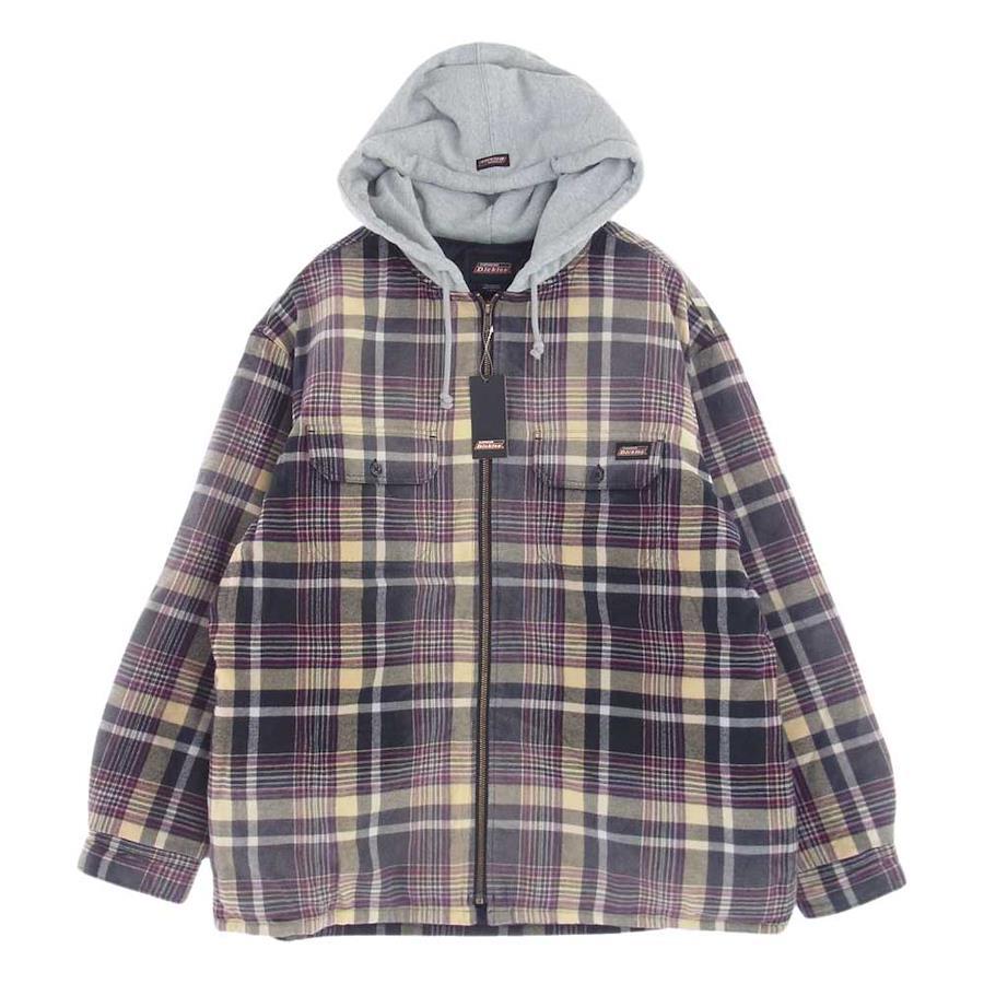 Buy Supreme 23AW × Dickies Plaid Hooded Zip Up Shirt Plaid