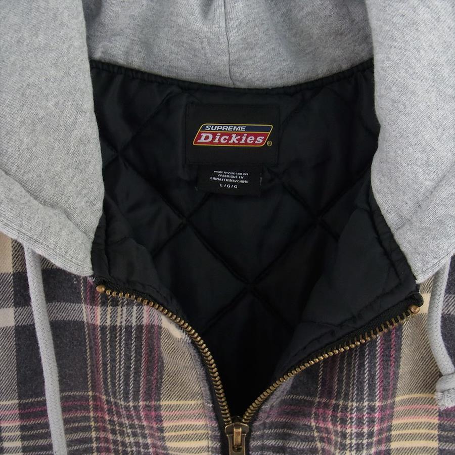 Buy Supreme 23AW × Dickies Plaid Hooded Zip Up Shirt Plaid