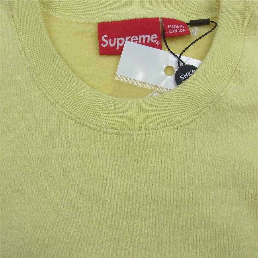 Buy Supreme 22AW Box Logo Crewneck Pale Yellow Box Logo Crewneck