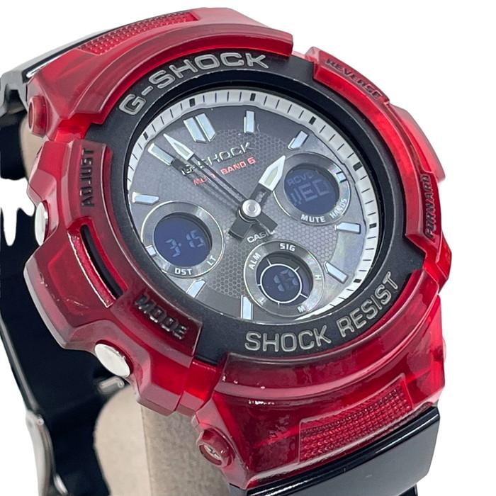 CASIO/Casio G-SHOCK AWG-M100SRB watch stainless steel/resin system