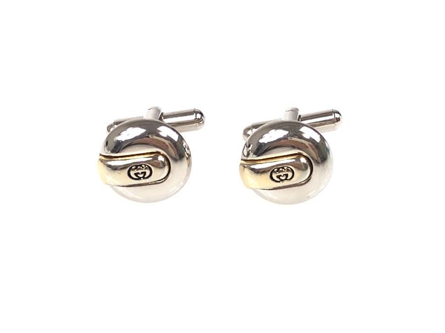 Silver cufflinks with Double G