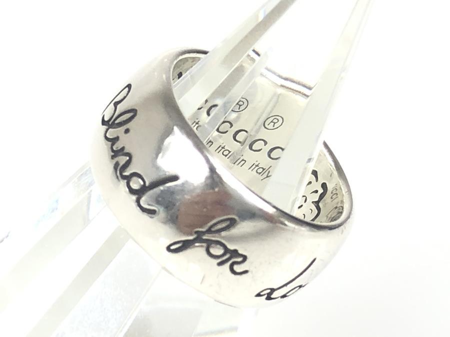 Gucci GUCCI blind for love Blind for Love ring ring size engraved # 10  actual size 9 silver 925