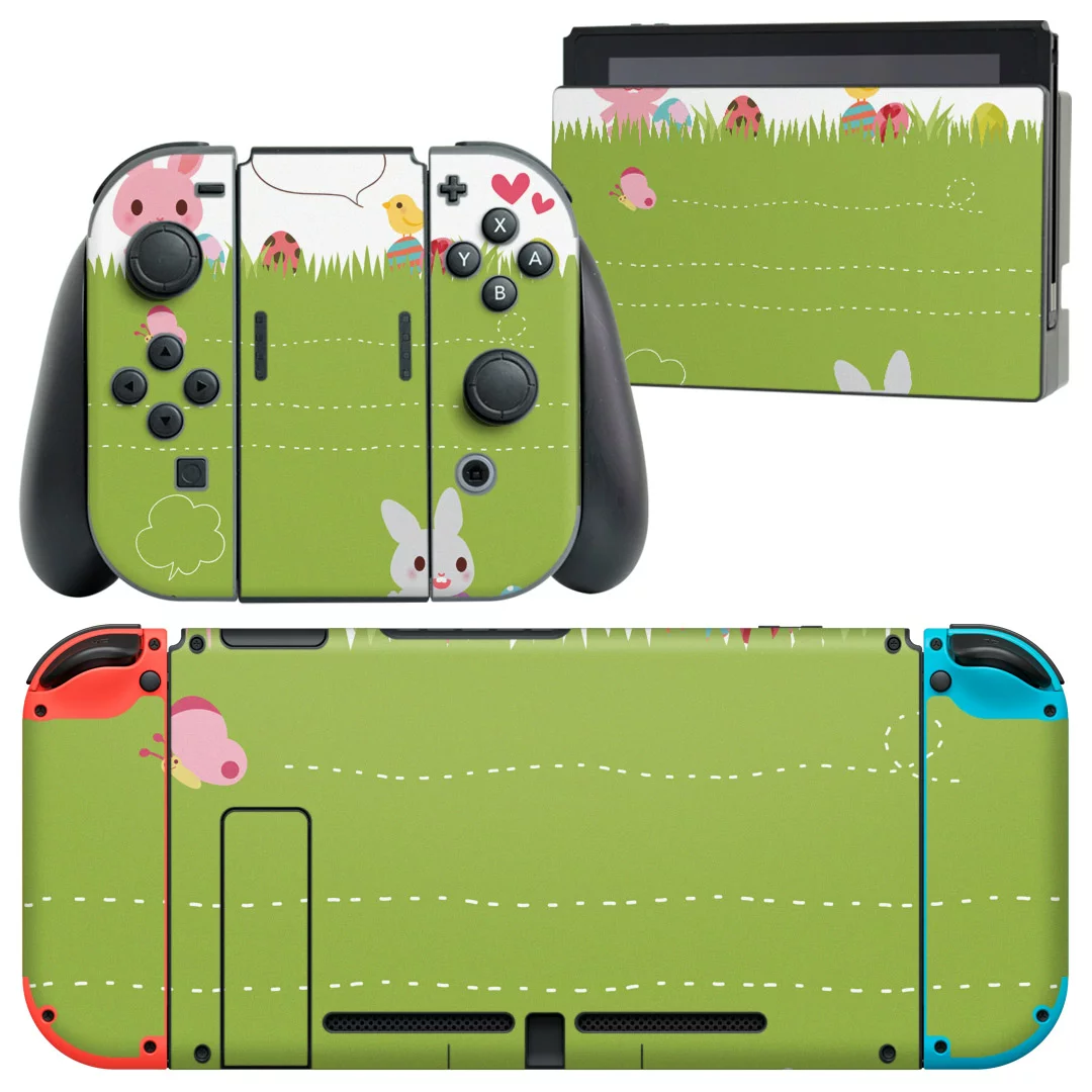Nintendo Switch 用 PROコントローラ 専用 ニンテンドー スイッチ プロコン スキンシール 全面セット ひまわり 蝶々 即出荷
