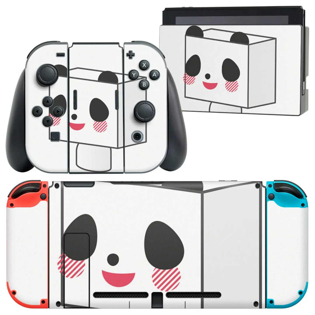 5周年記念イベントが Nintendo Switch 用 PROコントローラ 専用 ニンテンドー スイッチ プロコン スキンシール 全面セット 足跡  カラフル 犬