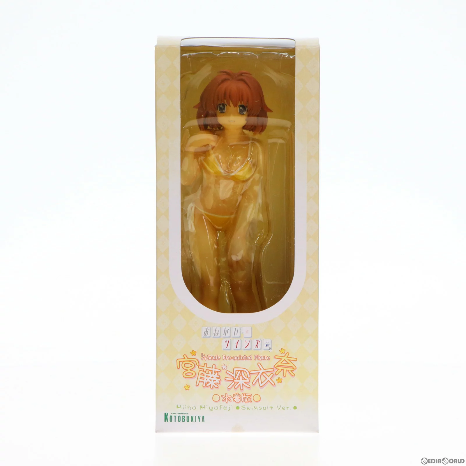 【中古品】[FIG]宮藤深衣奈(水着版)(ふじみやみいな) おねがい☆ツインズ 1/7 完成品 フィギュア  コトブキヤ(20050919)※商品状態について、商品説明をお読みください