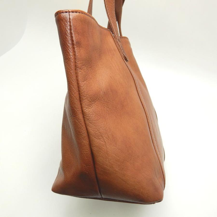 Buy Genten Genten Tote bag leather brown brown / 058647