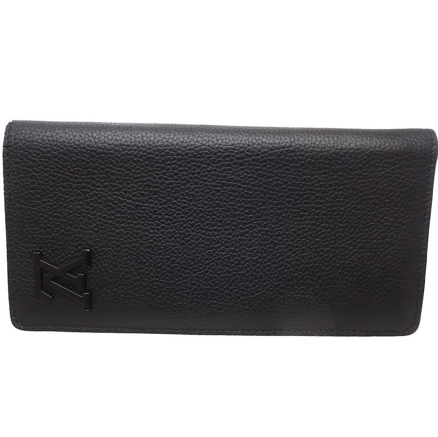 ルイヴィトン LOUIS VUITTON, ポルトフォイユ ブラザＮＭ M69980 長財布 LVアエログラム ブラック / 083230【中古】